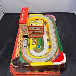 Vintage Lift Garage Toy with Colorful Track